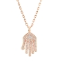 Yaniv Fine Jewelry 18K Gold Elongated Hamsa Pendant with Diamonds - 6