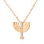 Yaniv Fine Jewelry 18K Gold Menorah Pendant with Diamonds - 6