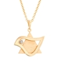 Yaniv Fine Jewelry 18K Gold Dove and Star of David Pendant with Diamond - Color Option - 1