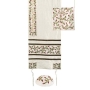 Flowers: Yair Emanuel Embroidered Women's Tallit (White) - 1