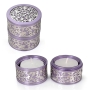 Yair Emanuel Aluminum Travel Shabbat Candleholders with Metal Cut-Out (Choice of Colors) - 6