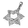 Yaniv Fine Jewelry 18K Gold Star of David Domed Diamond Pendant - 4