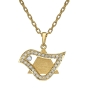 Diamond-Encrusted 18K Gold Star of David and Dove of Peace Pendant - 3