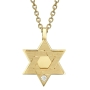 Yaniv Fine Jewelry Large 18K Gold Double Star of David Pendant With Diamond - 4