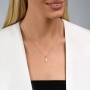 Yaniv Fine Jewelry Thick 18K Gold Hamsa Pendant With Blue Sapphire Stone and 5 White Diamonds  - 4