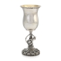 Handcrafted Sterling Silver Small Filigree Kiddush Cup with Klezmer Musician - Traditional Yemenite Art - 5