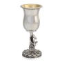 Handcrafted Sterling Silver Small Filigree Kiddush Cup with Klezmer Musician - Traditional Yemenite Art - 11