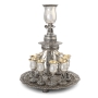 Handcrafted Sterling Silver Filigree Wine Fountain with Klezmer Musicians - Yemenite Traditional Art - 1