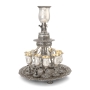 Handcrafted Sterling Silver Filigree Wine Fountain with Klezmer Musicians - Yemenite Traditional Art - 2