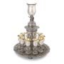 Handcrafted Sterling Silver Filigree Wine Fountain with Klezmer Musicians - Yemenite Traditional Art - 4