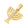 Diamond-Accented 18K Gold Menorah Pendant Necklace By Yaniv Fine Jewelry - 2