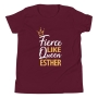 Fierce Like Queen Esther Youth T-Shirt - 3