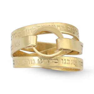 Luxurious 18K Gold-Plated Ana BeKoach Wrap Ring