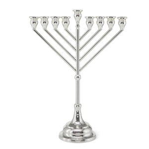 Hazorfim Sterling Silver-Plated Chabad Hanukkah Menorah