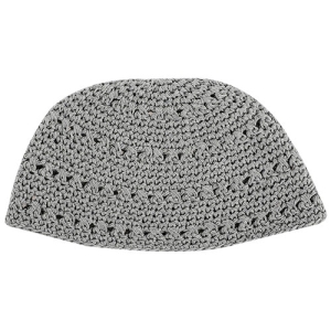 Crocheted Gray Frik Kippah
