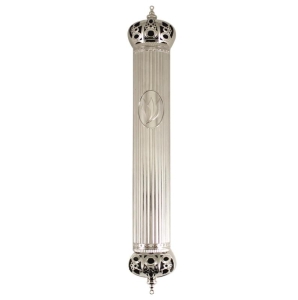 Crown Mezuzah Case with Shin