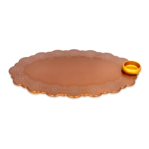Modern-style Challah Tray with Salt Dish by Akilov