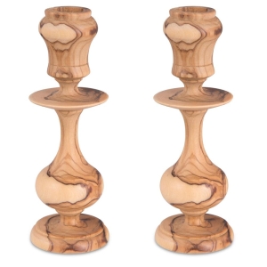 Travel or Table: Olive Wood Portable Candlesticks