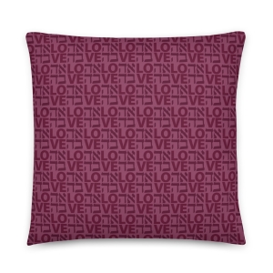 Ahava (Love) Purple Decorative Pillow