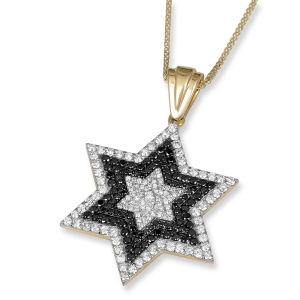 Anbinder Jewelry Deluxe Diamond-Accented 14K Yellow Gold Star of David Pendant