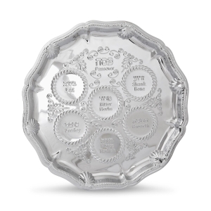Decorative Seder Plate (Nickel-Plated Metal)