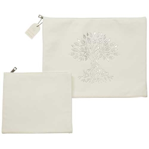 Tree of Life: Faux Leather Tallit & Tefillin Bag Set - Color Option
