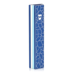 Modern Stone Motif Mezuzah Case by Akilov Design - Color Option