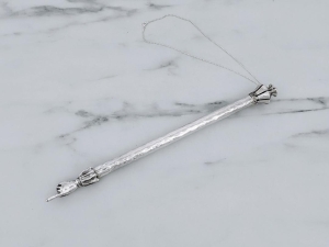 Bier Judaica 925 Sterling Silver Hammered Torah Pointer