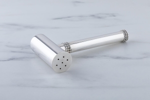 Bier Judaica 925 Sterling Silver 'Pearls' Hammer Salt Shaker