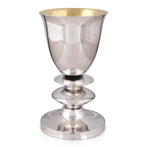 Bier Judaica 925 Sterling Silver 'Pita' Kiddush Cup