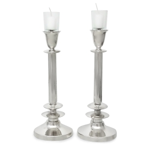 Bier Judaica Sterling Silver Eshet Chayil Candlesticks