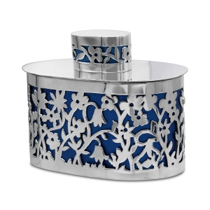 Bier Judaica 925 Sterling Silver Etrog Box With Floral Design (Choice of Colors)
