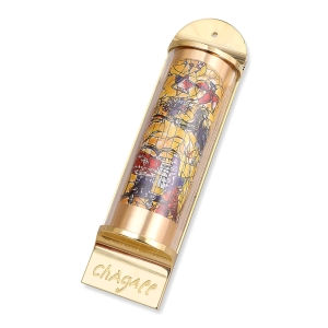 Limited Edition Marc Chagall Mezuzah - 12 Tribes Hadassah Windows - Levi