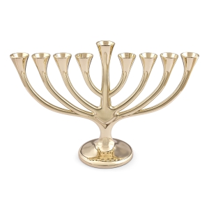 Classic Hanukkah Menorah With Modern Tree Motif