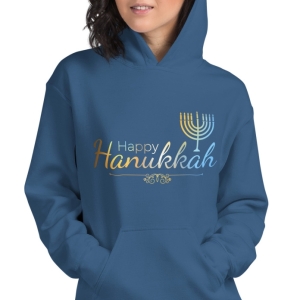 Happy Hanukkah Menorah Unisex Hoodie
