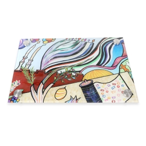 Jordana Klein Glass Shabbat Candlesticks Tray – Holidays