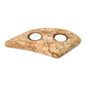 Beige Jerusalem Stone Designer Candle Holder