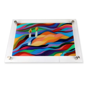 Jordana Klein "Shabbat Table" Large Glass Challah Tray