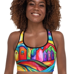 Jerusalem Colors Designer Padded Sports Bra