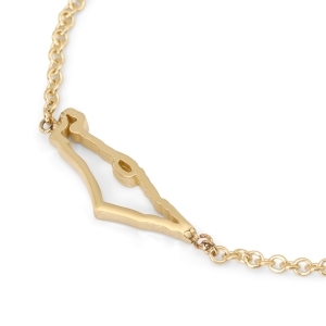 14K Gold Stunning Map of Israel Bracelet