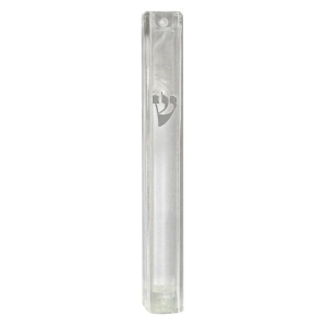 Large Transparent Plastic Outdoor Mezuzah Case