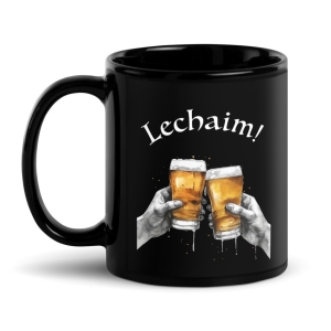 Lechaim Black Glossy Mug