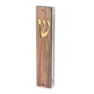 Lily Art Wooden Panel Acrylic Mezuzah Case - Color Option