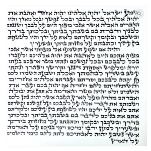Mezuzah Scroll Ashkenaz Beit Yosef Version 5.9" / 15 cm (Mehadrin Kosher)