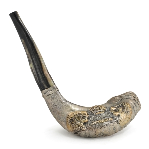Jerusalem Lions Silver-Plated Ram’s Shofar