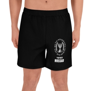 Mossad Seal Black Unisex Athletic Shorts