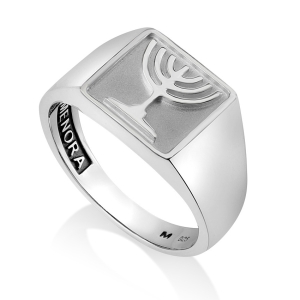 Sterling Silver Menorah Ring - Unisex