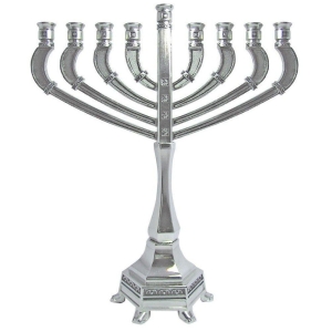 Nickel Plated Menorah - Art Deco