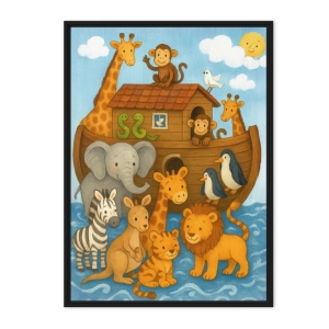 Noah's Ark Framed Canvas