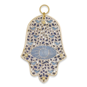 Orit Grader Evil Eye and Cascading Birds Hamsa - Color Option